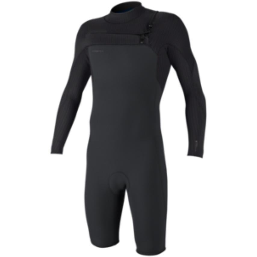 2026 O'Neill Mens Hyperfreak 2mm Chest Zip Long Sleeve Springsuit Wetsuit 5496 - Tempered Steel / Graphite